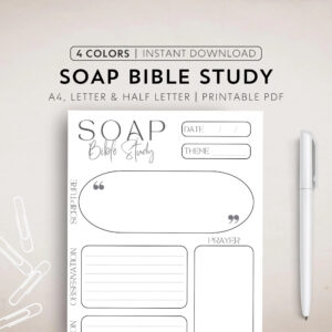 SOAP Bible Study Printable Christian SOAP Template Digital Bible Study Scripture Printable Worksheet Bible Study Goodnotes Bible Verse Guide Etsy