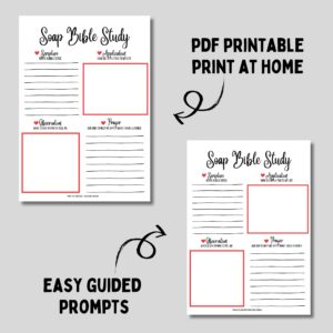 SOAP Bible Study Printable For Adults Bible Reading Plan Using SOAP Method Bible Worksheet For Indepth Study Of The Bible SOAP Study Etsy