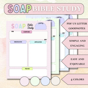 Soap Bible Study Template Kids Printable Bible Study Guide Group Bible Chapter Summary Bible Study Lessons Bible Verse Mapping Bible Method Etsy