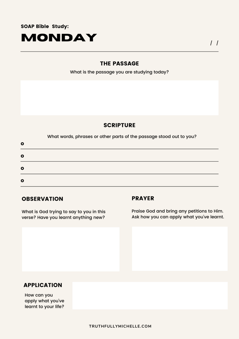 soap bible study templates