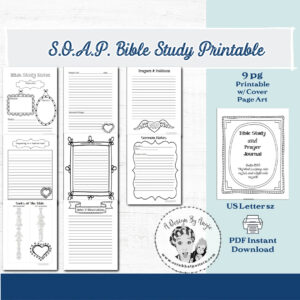 Soap Method Prayer Journal And Bible Study Printable Pdf Etsy