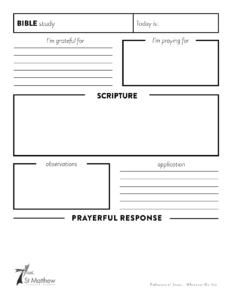 SOAP Study Guide St Matthew Lutheran Church