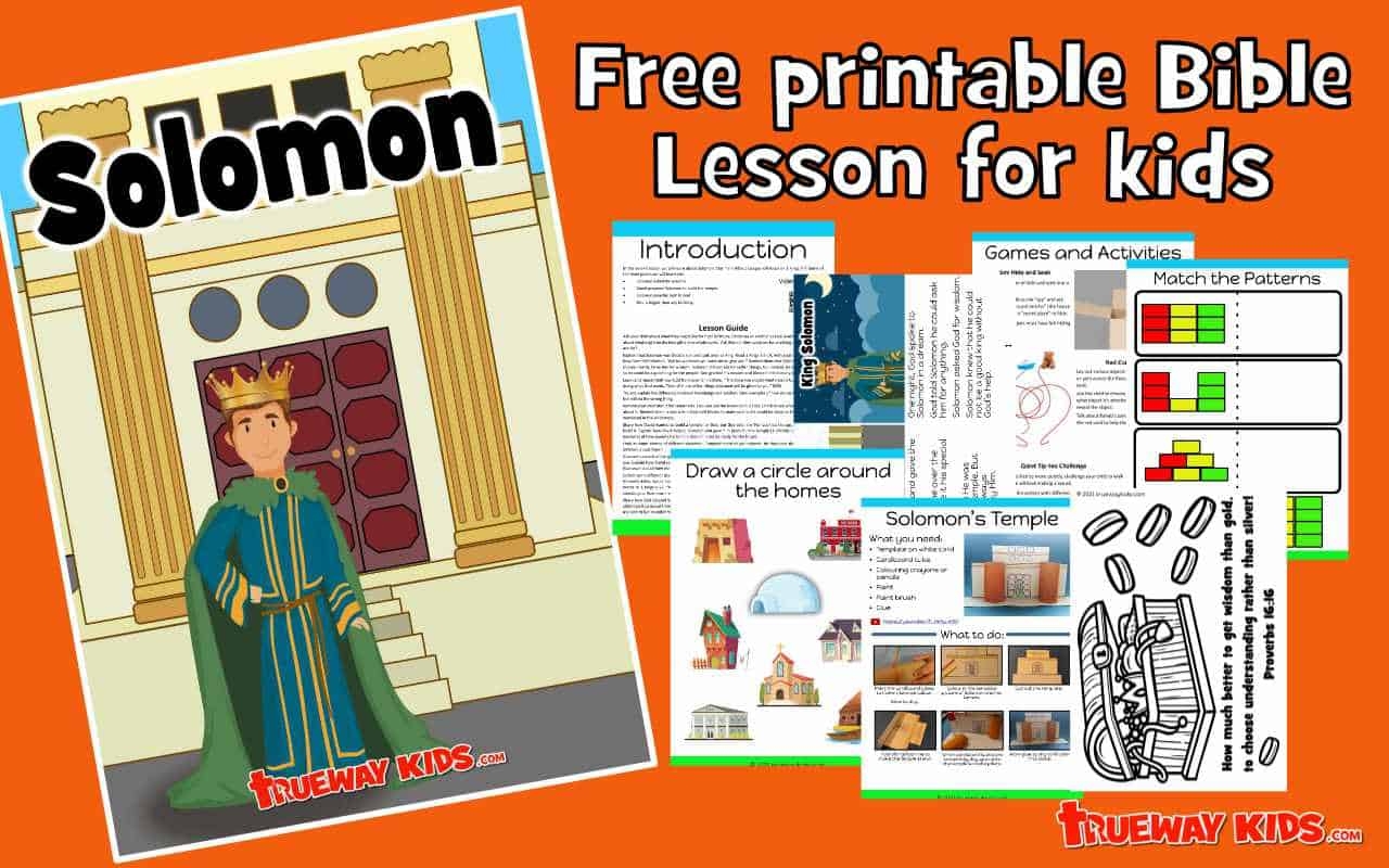 solomon free bible lesson for kids trueway kids