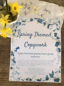 Spring Themed Homeschool Copywork Free Printable Our Life Homeschooling