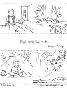 Story Of Elijah Coloring Page