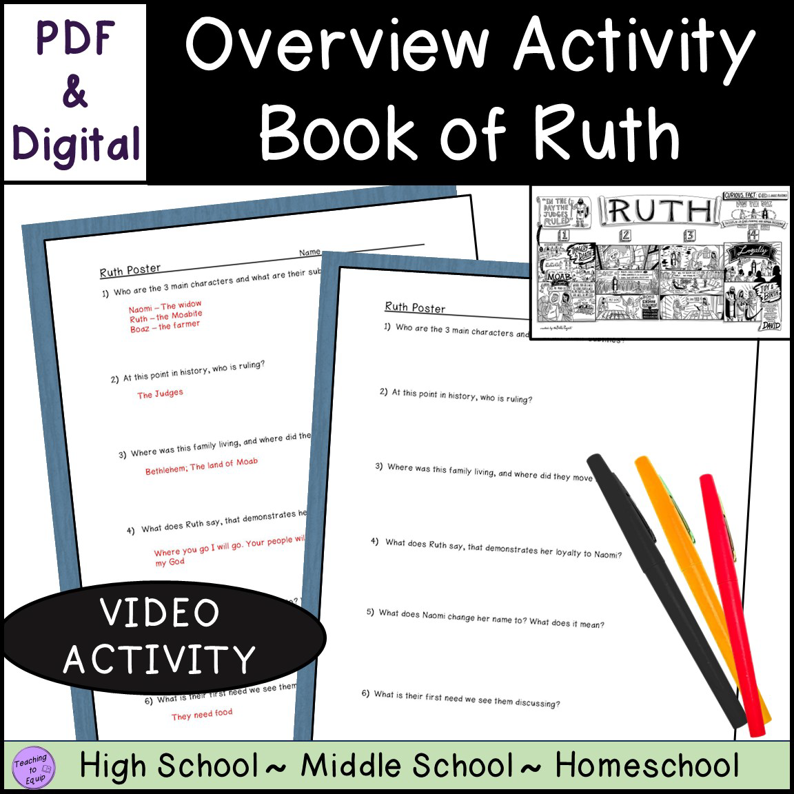 Summary On The Book Of Ruth Overview Activity Made By Teachers
