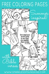 Summer Inspired Free Coloring Pages With Bible Verses Sparkles Of Sunshine