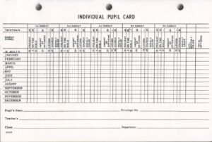 sunday school individual pupil card bogard press