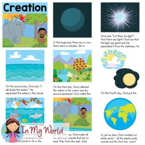sunday school lesson 1 day 1 of creation light in my world