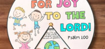 Sunday School Psalm 100 Bible Lesson Coloring Wheel Craft Printable Activity Scripture Memory Game Christian Homeschool Thanksgiving Project Etsy