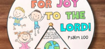 Sunday School Psalm 100 Bible Lesson Coloring Wheel Craft Printable Activity Scripture Memory Game Christian Homeschool Thanksgiving Project Etsy