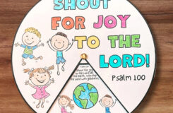 Sunday School Psalm 100 Bible Lesson Coloring Wheel Craft Printable Activity Scripture Memory Game Christian Homeschool Thanksgiving Project Etsy