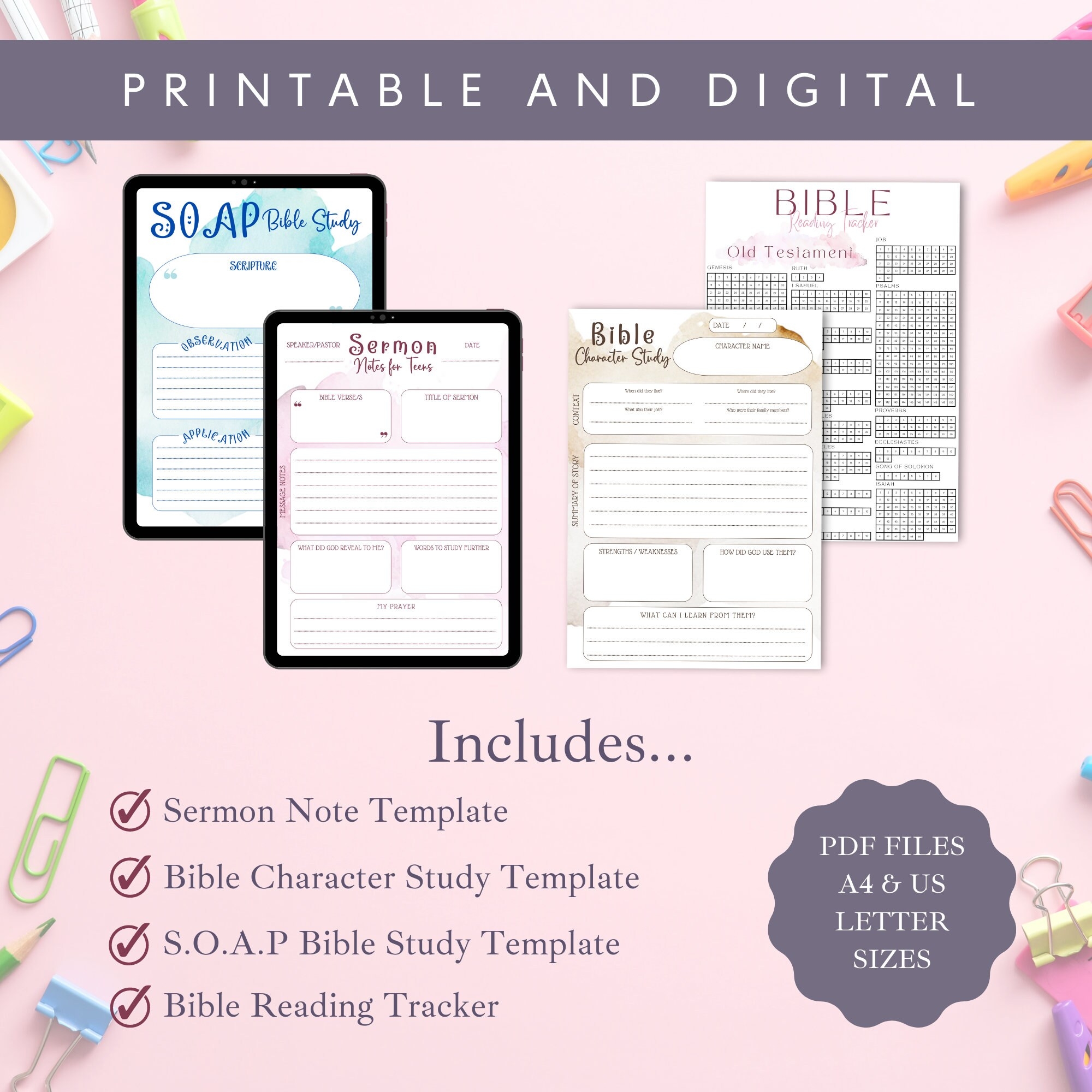 Teen Bible Study Bundle Teenagers Printable Bible Study Teens Template Digital Bible Activity Tween Bible Study Note Goodnotes Compatible Etsy