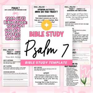 teen girls bible study psalm 7 printable guide digital download etsy
