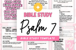 Teen Girls Bible Study Psalm 7 Printable Guide digital Download Etsy