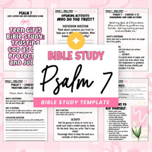 Teen Girls Bible Study Psalm 7 Printable Guide digital Download Etsy