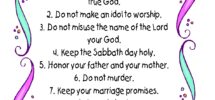 Ten Commandments Poster Free Printable Kid Friendly Language