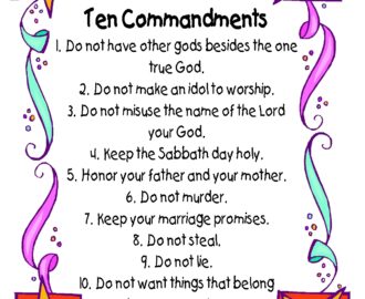 Ten Commandments Poster Free Printable Kid Friendly Language