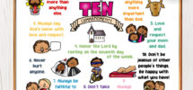 Ten Commandments Printable Ten Commandments Sign 10 Commandments For Kids Christian Wall Art Christian Homeschool Printable Bible Exodus 20 Etsy