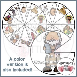The 10 Commandments Bible Story Wheel Bible Craft Sunday School Activity Made By Teachers