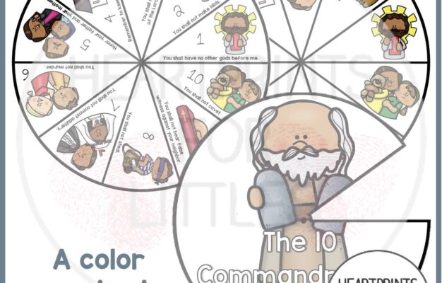The 10 Commandments Bible Story Wheel Bible Craft Sunday School Activity Made By Teachers