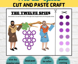 The 12 Spies Printable Bible Activity For Kids Old Testament Twelve Spies Grapes Activity Christian Kids Craft Sunday School Story Etsy