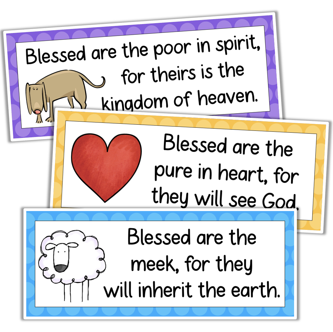 The Beatitudes Bible Verse Posters Bulletin Board Mini Posters And Worksheets Dandelion Marketplace