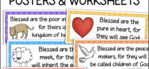 The Beatitudes Bible Verse Posters Bulletin Board Mini Posters And Worksheets Dandelion Marketplace
