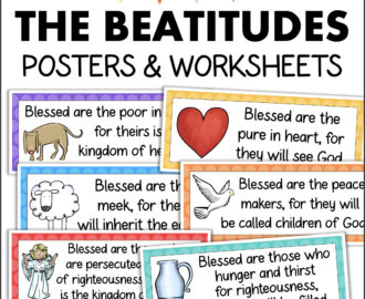 The Beatitudes Bible Verse Posters Bulletin Board Mini Posters And Worksheets Dandelion Marketplace