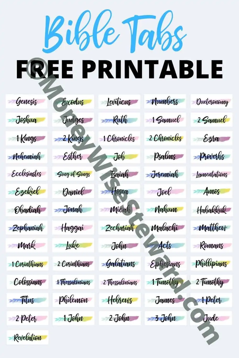 Bible Placement Guide Printable