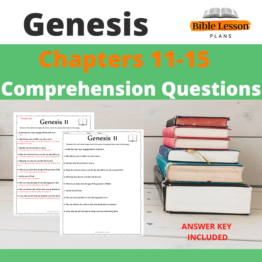 The Book Of Genesis Questions Chapters 1 5 Made By Teachers