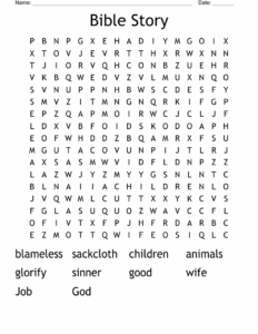 The Book Of Job Word Search WordMint