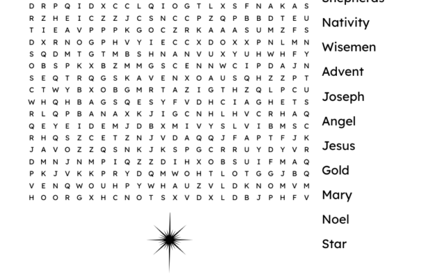 The Christmas Story Word Search WordMint