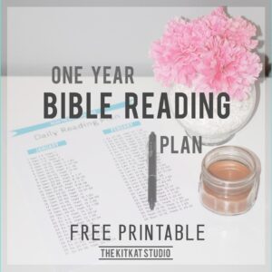 The Kitkat Studio Free Printable One Year Bible Reading Plan