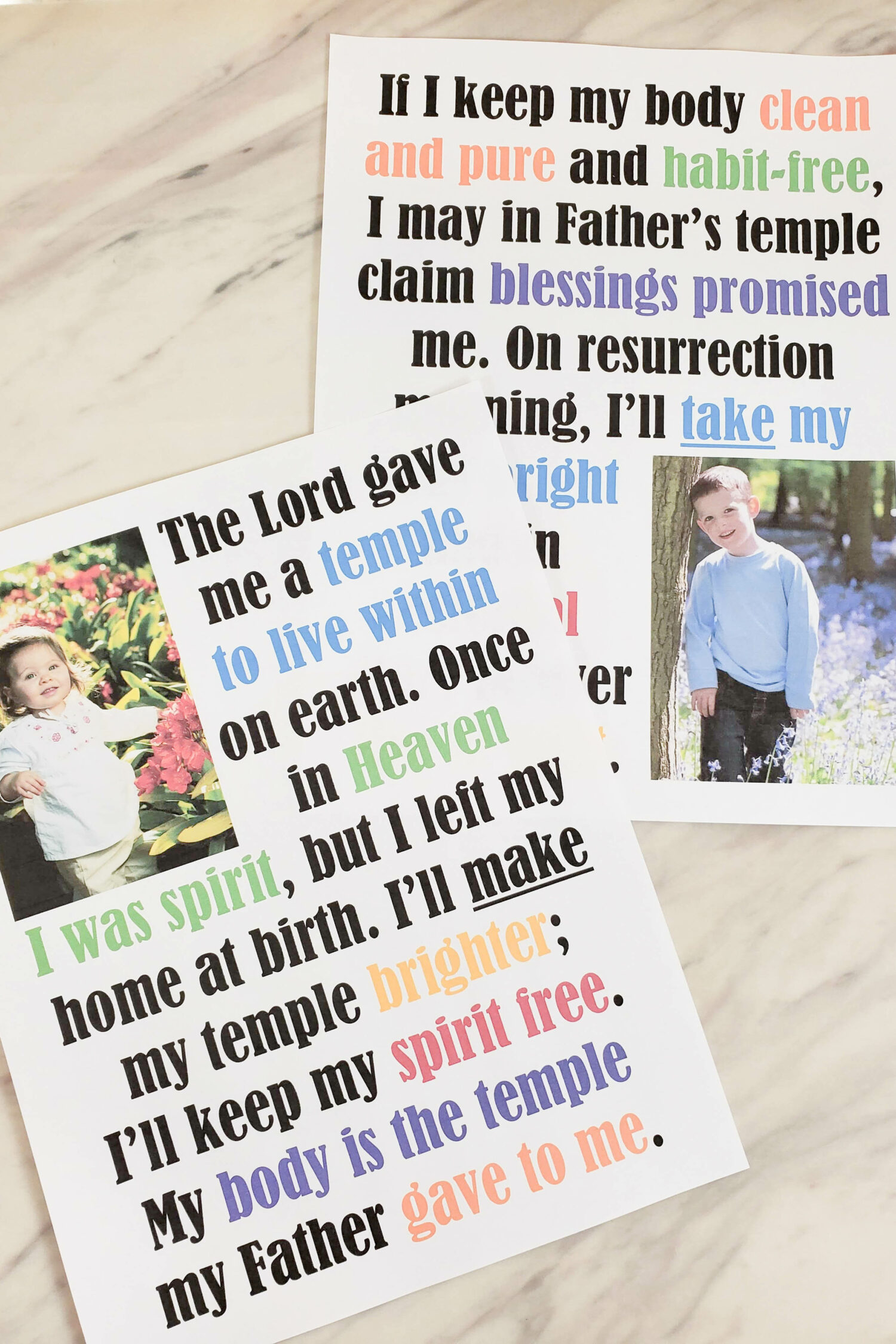 The Lord Gave Me A Temple Flip Chart Primary Singing
