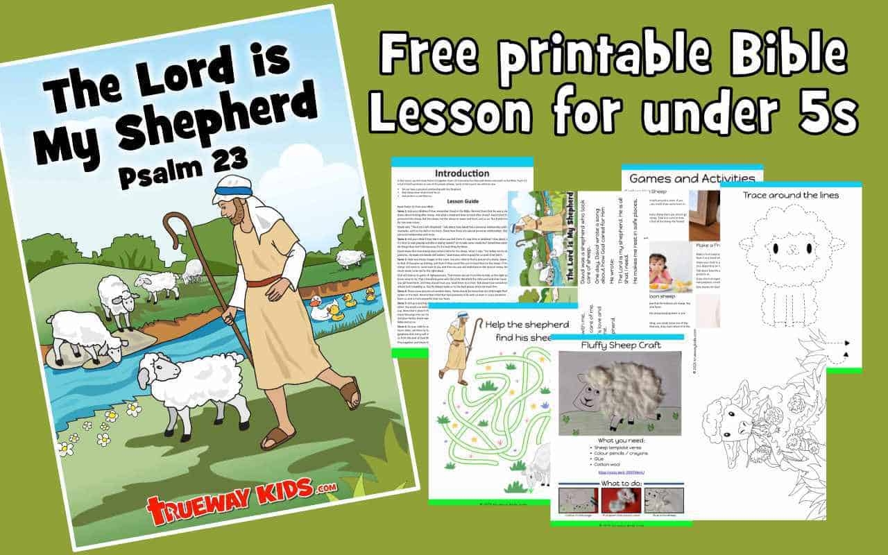 The Lord Is My Shepherd Psalm 23 Preschool Bible Lesson Trueway Kids
