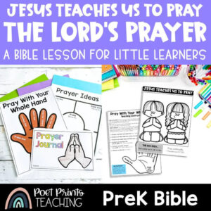 The Lord s Prayer Jesus Teaches Us To Pray Printable Bible Craft And Lesson For Preschool And Kindergarten Kids Sunday School Etsy