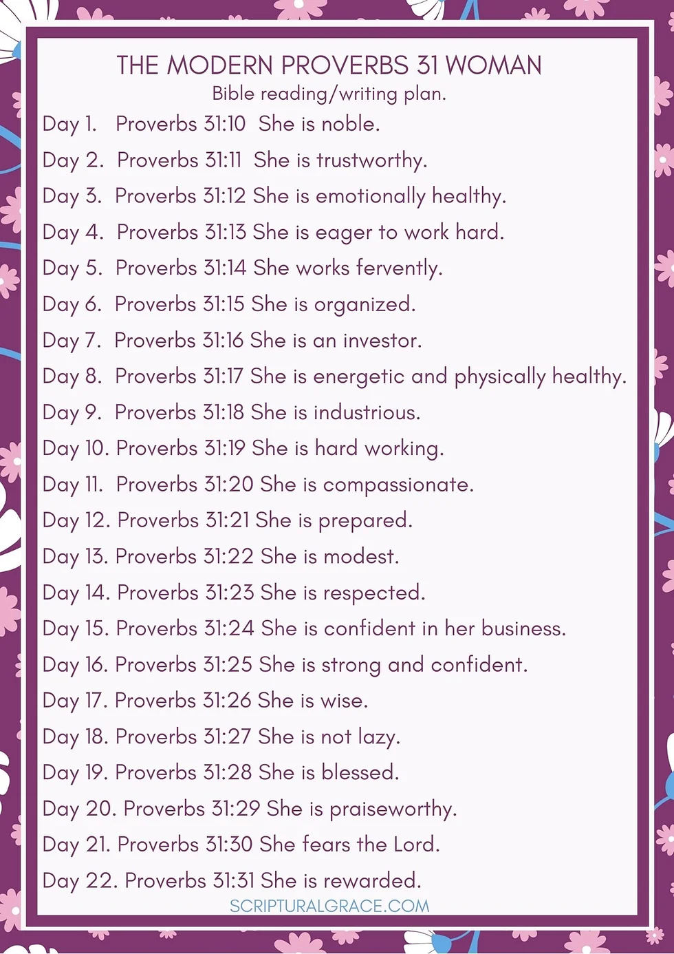 Proverbs 31 Woman Free Bible Study Printable