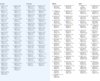 The One Year Bible Scripture Schedule South Church Hartford CT