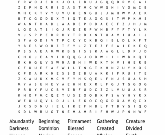 The Original Creation Genesis Chapter 1 Word Search WordMint