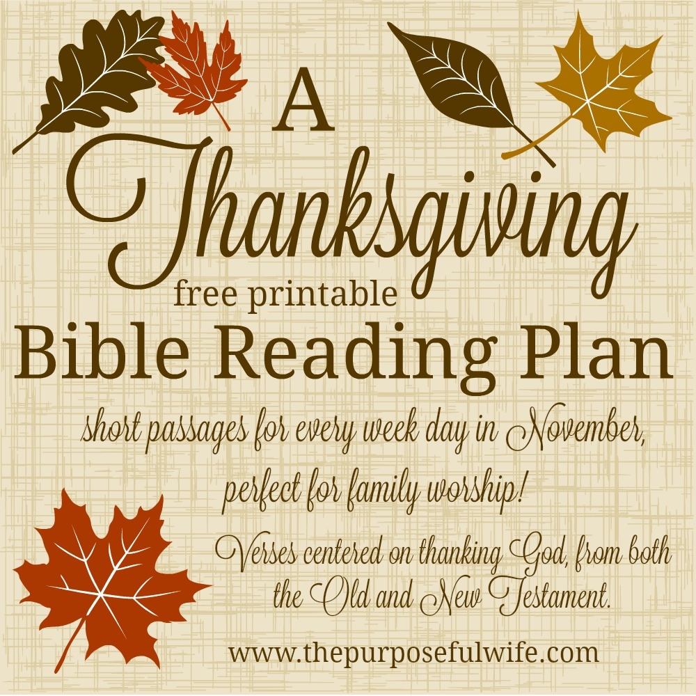 The Purposeful Wife A Bible Reading Plan For Little Ones Thanksgiving 