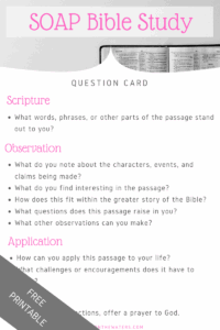 The SOAP Bible Study Method Out Upon The Waters