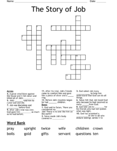 The Story Of Job Crossword WordMint