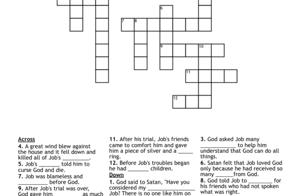 The Story Of Job Crossword WordMint