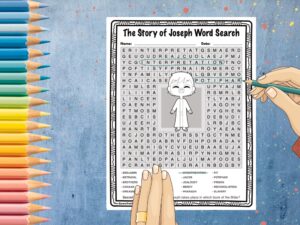 the story of joseph word search bible puzzle activity worksheet made by teachers
