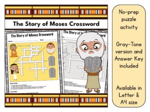 The Story Of Moses Crossword Puzzle Printable Made By Teachers