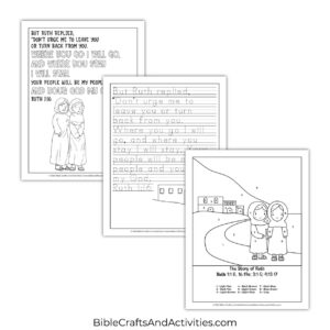 The Story Of Ruth Activity Pages Bible Crafts Shop