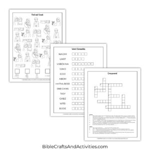 The Story Of Ruth Activity Pages Bible Crafts Shop