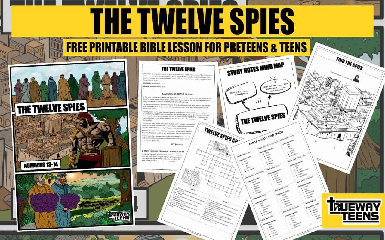 The Twelve Spies Promised Land Numbers 13 14 Bible Lesson For Teens Trueway Kids