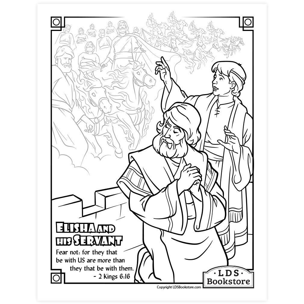 They That Be With Us Elisha Coloring Page Printable